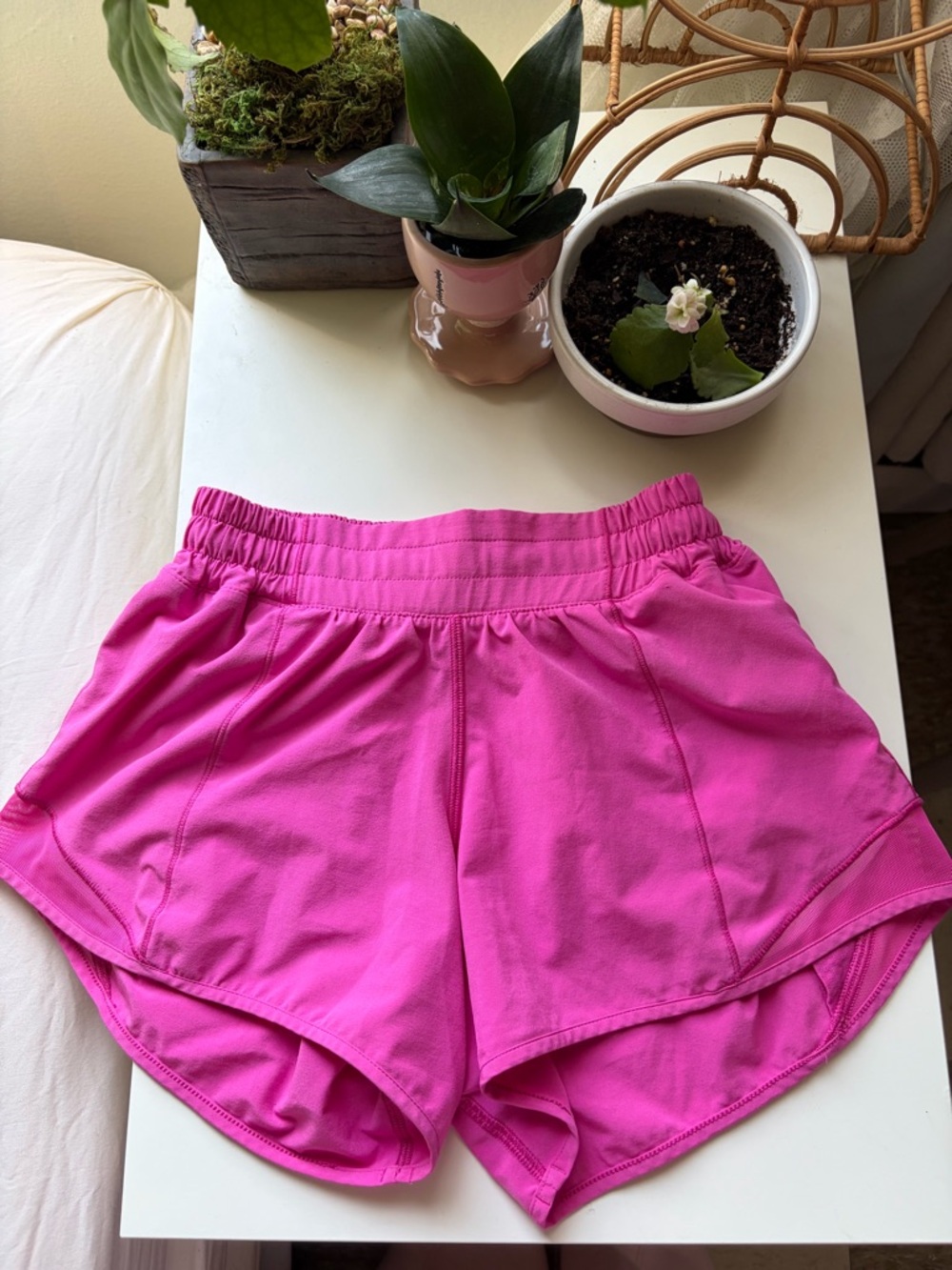 Pink Lululemon Hotty Hot Shorts